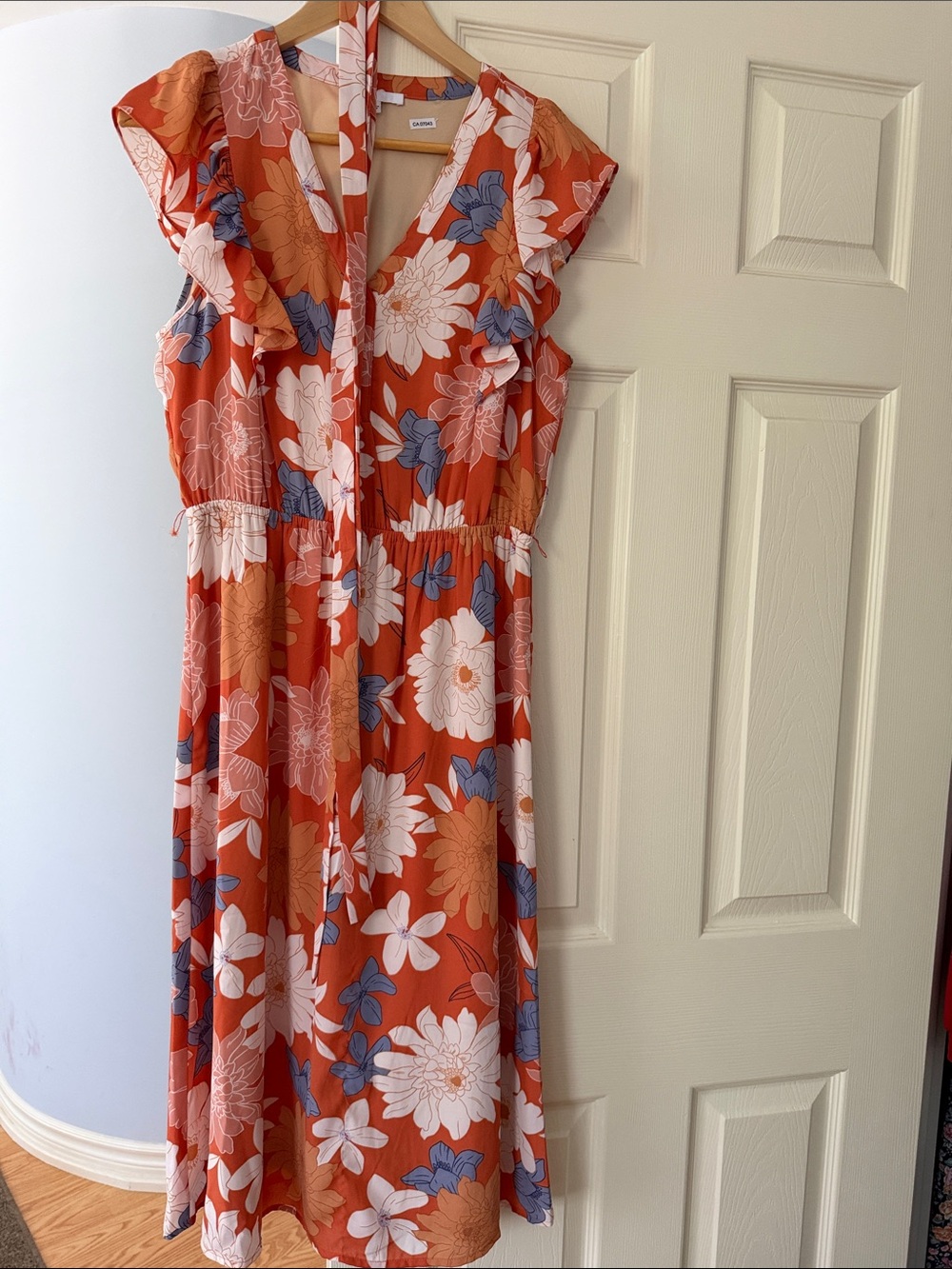 DR2 Orange and White Floral Sundress